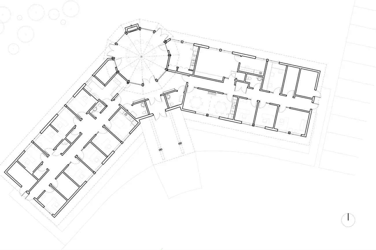 Floor plan of the health centre.